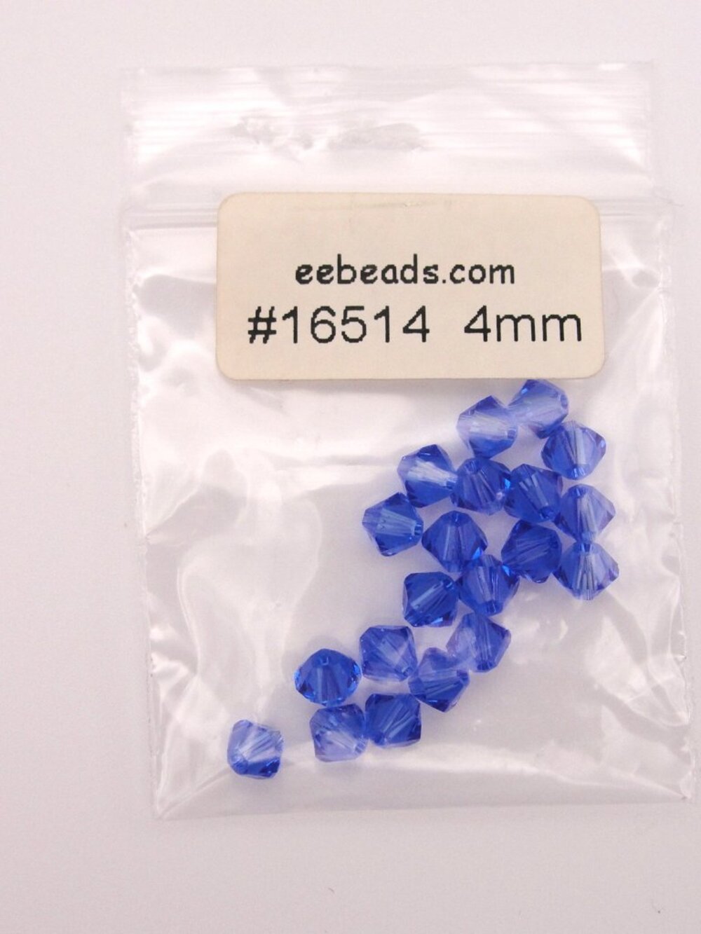 Swarovski 4mm Bicone Crystal Set Clear, Sapphire, Jonquil (60pc) Gossamer Floss - Picture 6 of 6